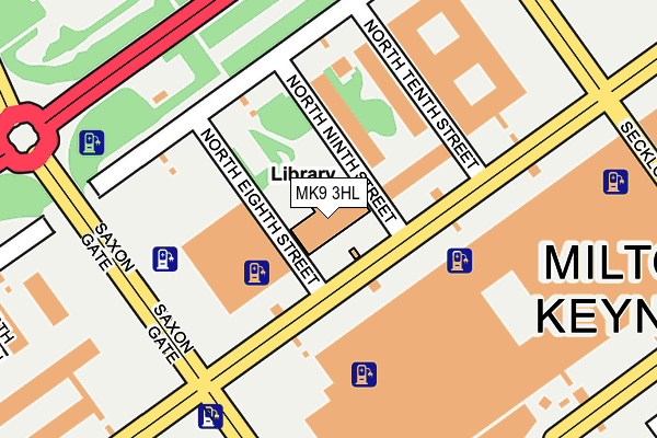 MK9 3HL map - OS OpenMap – Local (Ordnance Survey)