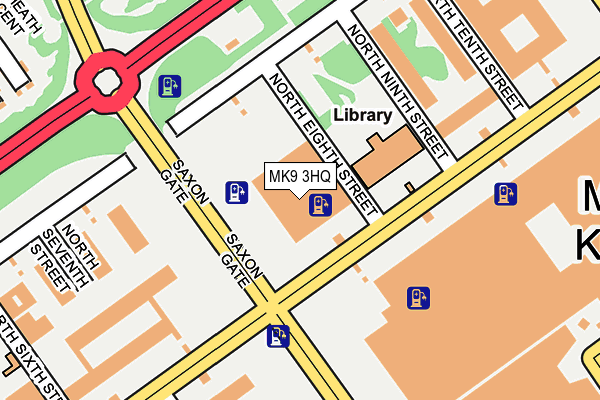 MK9 3HQ map - OS OpenMap – Local (Ordnance Survey)