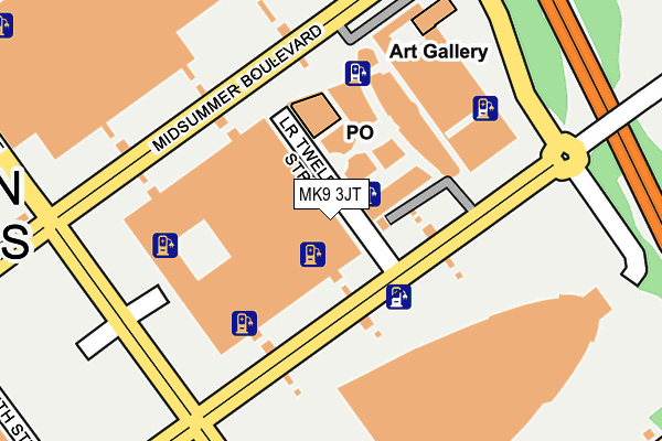 MK9 3JT map - OS OpenMap – Local (Ordnance Survey)