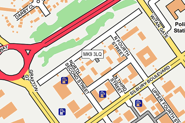 MK9 3LQ map - OS OpenMap – Local (Ordnance Survey)