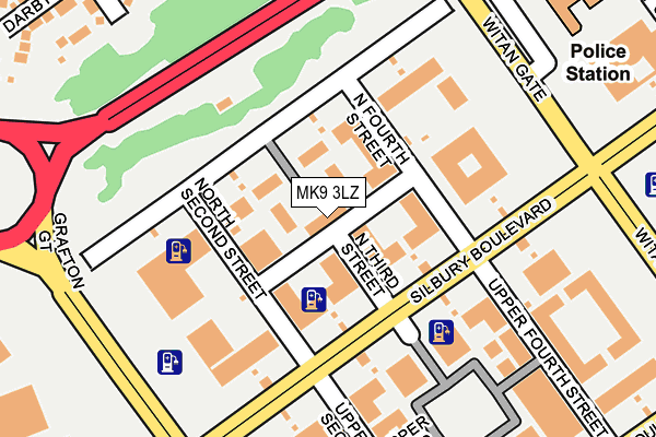MK9 3LZ map - OS OpenMap – Local (Ordnance Survey)