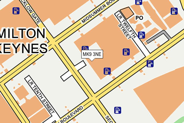 MK9 3NE map - OS OpenMap – Local (Ordnance Survey)