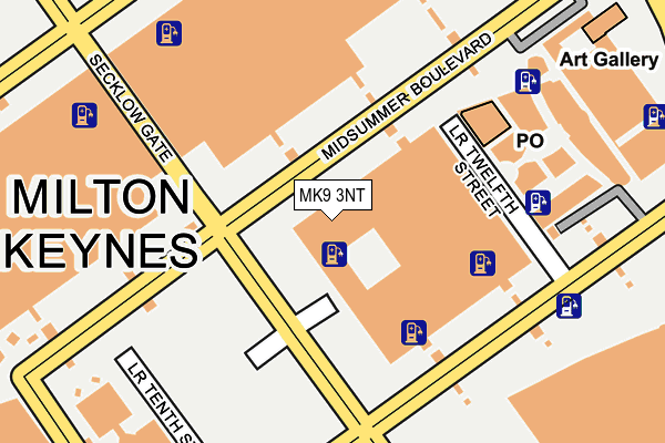 MK9 3NT map - OS OpenMap – Local (Ordnance Survey)