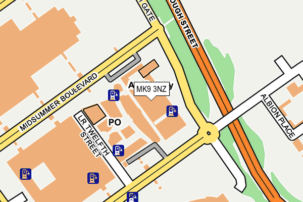 MK9 3NZ map - OS OpenMap – Local (Ordnance Survey)