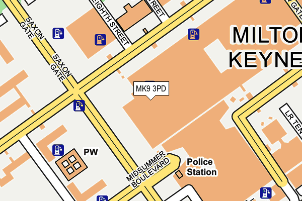 MK9 3PD map - OS OpenMap – Local (Ordnance Survey)