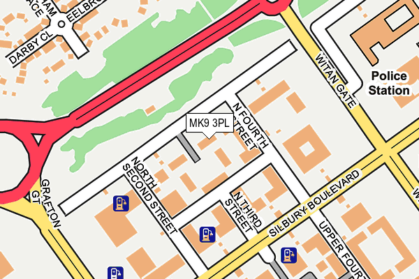MK9 3PL map - OS OpenMap – Local (Ordnance Survey)