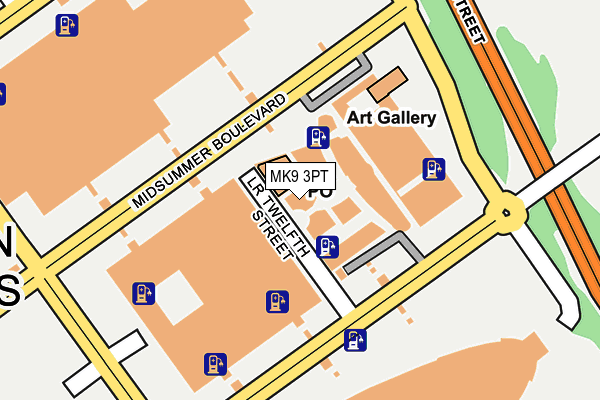 MK9 3PT map - OS OpenMap – Local (Ordnance Survey)