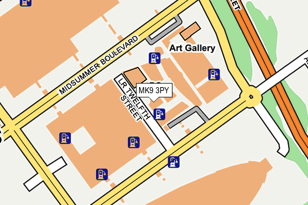 MK9 3PY map - OS OpenMap – Local (Ordnance Survey)