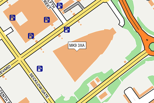 MK9 3XA map - OS OpenMap – Local (Ordnance Survey)