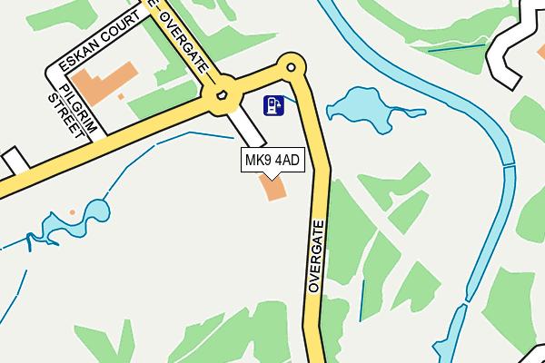 MK9 4AD map - OS OpenMap – Local (Ordnance Survey)