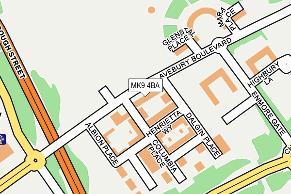 MK9 4BA map - OS OpenMap – Local (Ordnance Survey)