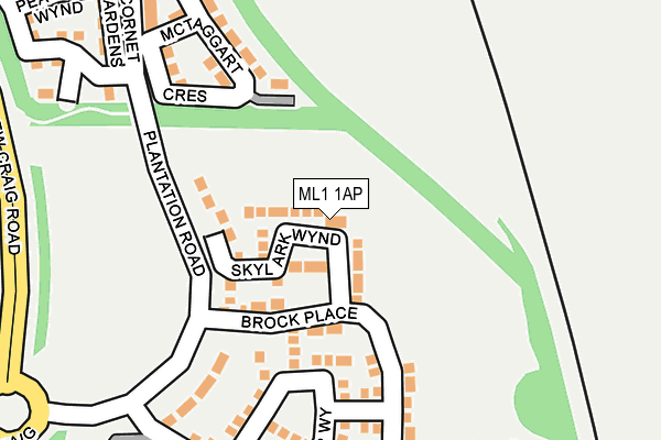 ML1 1AP map - OS OpenMap – Local (Ordnance Survey)