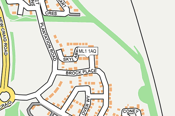 ML1 1AQ map - OS OpenMap – Local (Ordnance Survey)