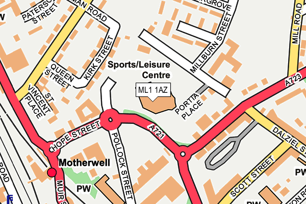 ML1 1AZ map - OS OpenMap – Local (Ordnance Survey)