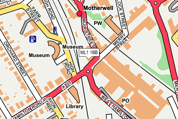 ML1 1BB map - OS OpenMap – Local (Ordnance Survey)