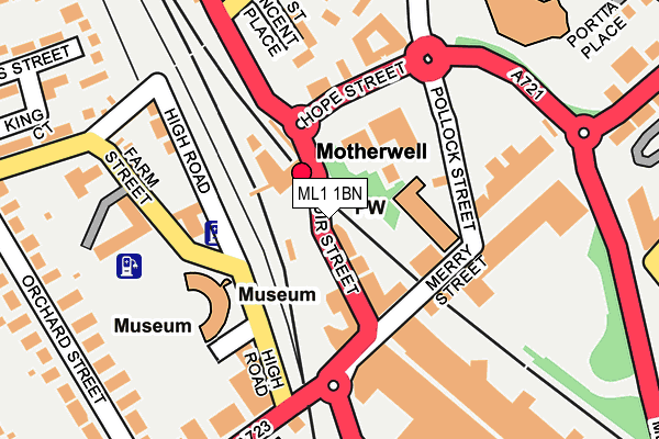 ML1 1BN map - OS OpenMap – Local (Ordnance Survey)