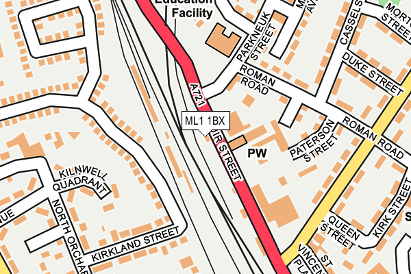ML1 1BX map - OS OpenMap – Local (Ordnance Survey)