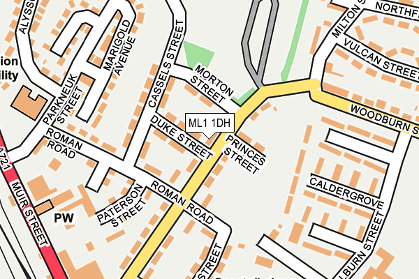 ML1 1DH map - OS OpenMap – Local (Ordnance Survey)