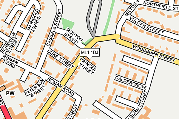 ML1 1DJ map - OS OpenMap – Local (Ordnance Survey)