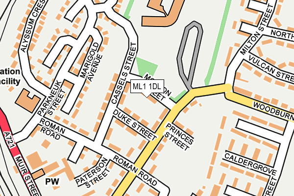 ML1 1DL map - OS OpenMap – Local (Ordnance Survey)