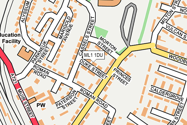 ML1 1DU map - OS OpenMap – Local (Ordnance Survey)