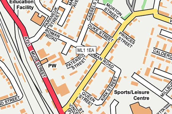 ML1 1EA map - OS OpenMap – Local (Ordnance Survey)