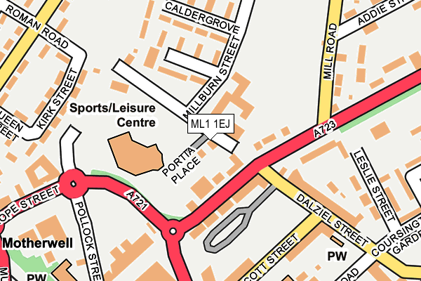 ML1 1EJ map - OS OpenMap – Local (Ordnance Survey)
