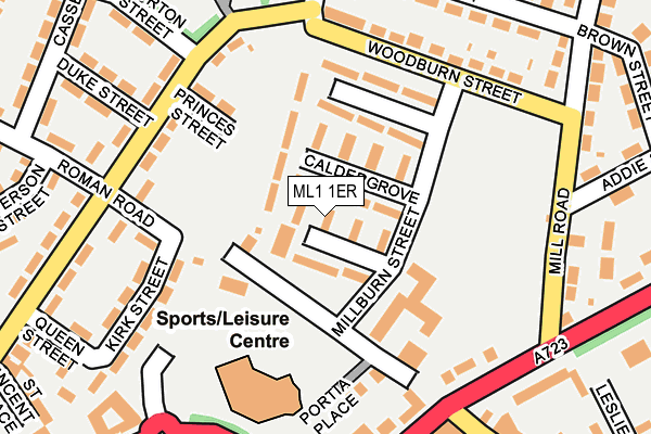 ML1 1ER map - OS OpenMap – Local (Ordnance Survey)