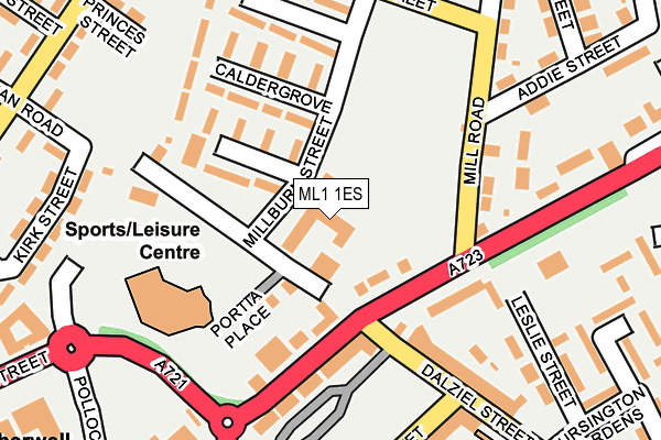 ML1 1ES map - OS OpenMap – Local (Ordnance Survey)