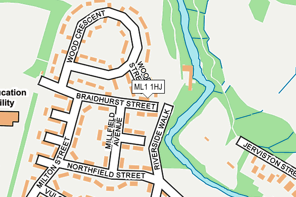 ML1 1HJ map - OS OpenMap – Local (Ordnance Survey)