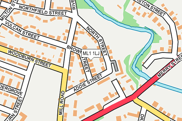 ML1 1LJ map - OS OpenMap – Local (Ordnance Survey)