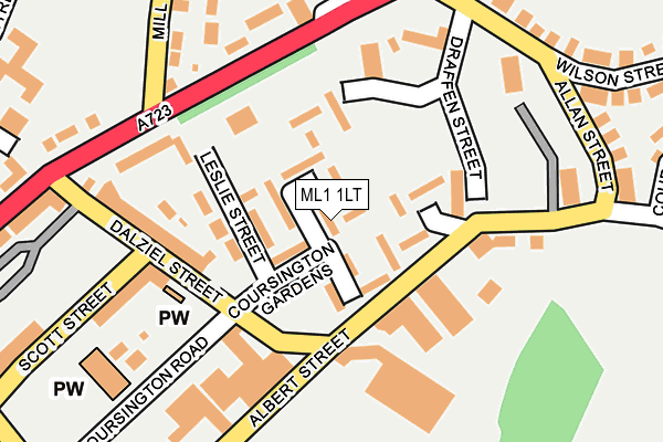 ML1 1LT map - OS OpenMap – Local (Ordnance Survey)