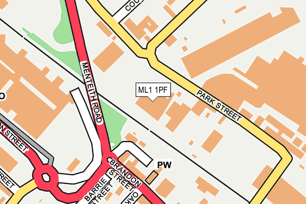 Map of MODERN PLANT MOTHERWELL LIMITED at local scale