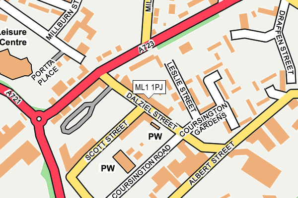ML1 1PJ map - OS OpenMap – Local (Ordnance Survey)
