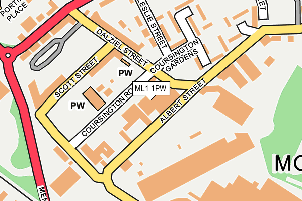 ML1 1PW map - OS OpenMap – Local (Ordnance Survey)