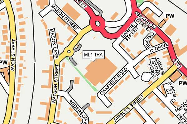 ML1 1RA map - OS OpenMap – Local (Ordnance Survey)