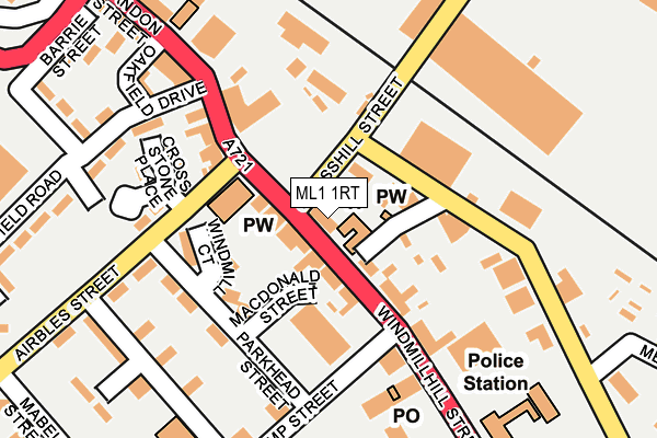 ML1 1RT map - OS OpenMap – Local (Ordnance Survey)