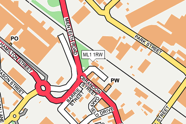 ML1 1RW map - OS OpenMap – Local (Ordnance Survey)