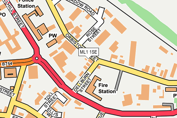 ML1 1SE map - OS OpenMap – Local (Ordnance Survey)