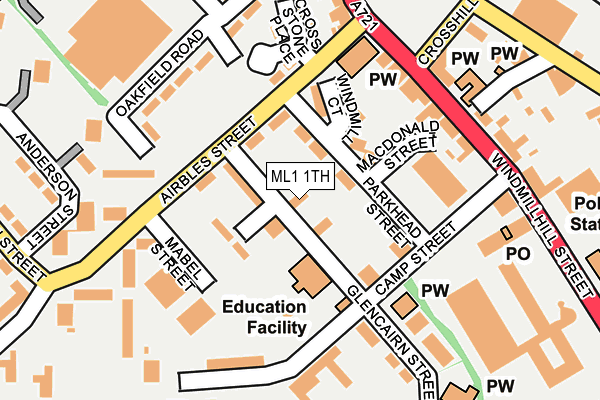 ML1 1TH map - OS OpenMap – Local (Ordnance Survey)