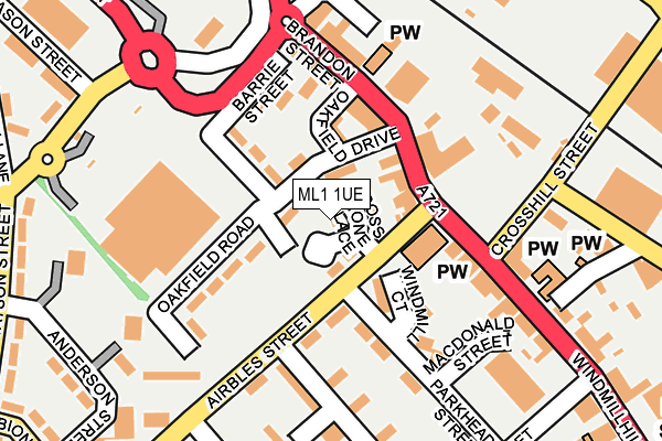 ML1 1UE map - OS OpenMap – Local (Ordnance Survey)