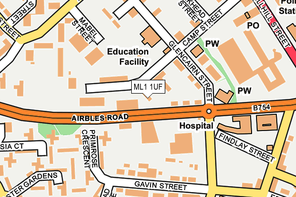 ML1 1UF map - OS OpenMap – Local (Ordnance Survey)