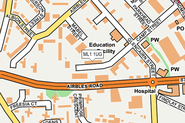 ML1 1UG map - OS OpenMap – Local (Ordnance Survey)