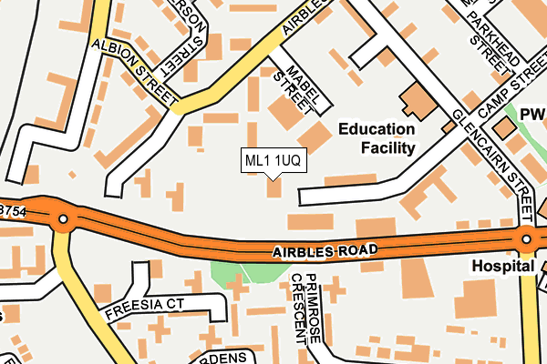 ML1 1UQ map - OS OpenMap – Local (Ordnance Survey)