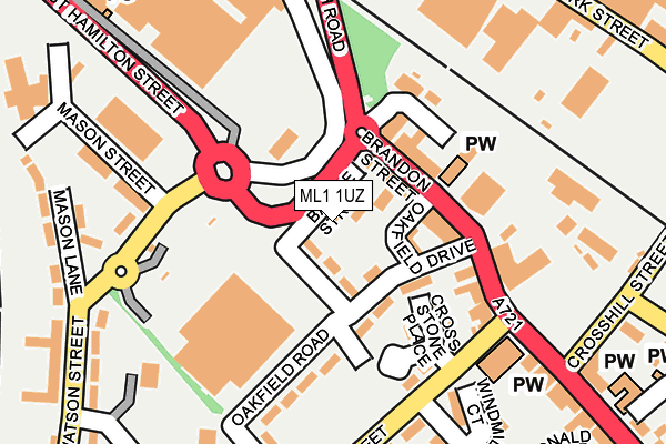 ML1 1UZ map - OS OpenMap – Local (Ordnance Survey)