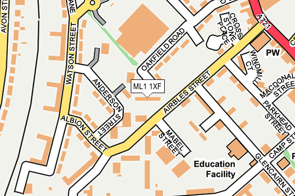 ML1 1XF map - OS OpenMap – Local (Ordnance Survey)