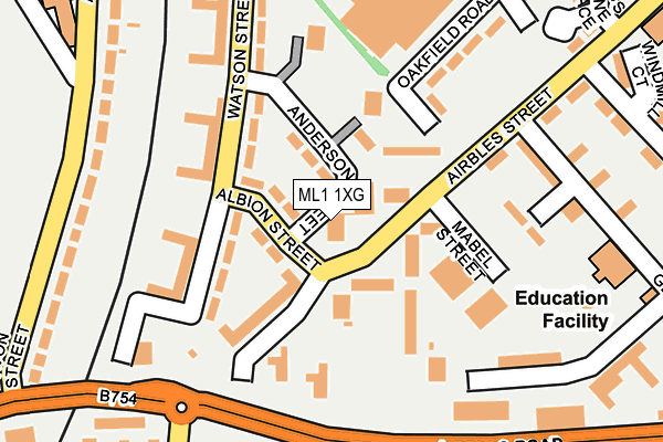 ML1 1XG map - OS OpenMap – Local (Ordnance Survey)