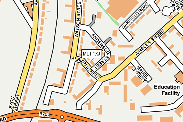 ML1 1XJ map - OS OpenMap – Local (Ordnance Survey)