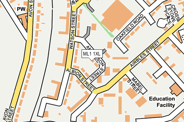 ML1 1XL map - OS OpenMap – Local (Ordnance Survey)