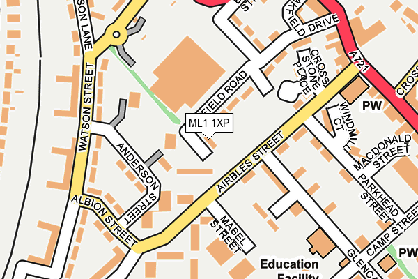 ML1 1XP map - OS OpenMap – Local (Ordnance Survey)